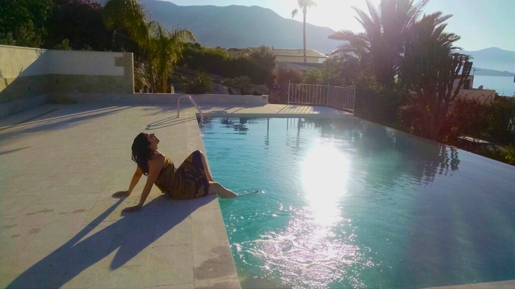 Villa Bel Tramonto panoramic swimming pool view